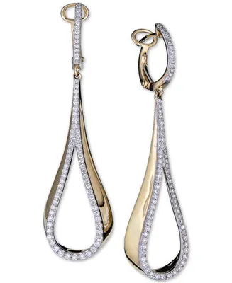 Diamond Teardrop Drop Earrings (3/4 ct. t.w.) in 14k Gold