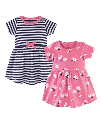 Hudson Baby Baby Girls Hudson Cotton Short-Sleeve Dresses 2pk