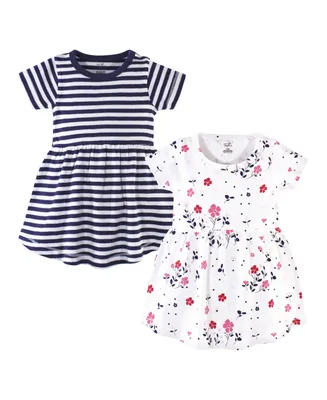 Touched by Nature Toddler Girl Organic Cotton Short-Sleeve Dresses 2pk