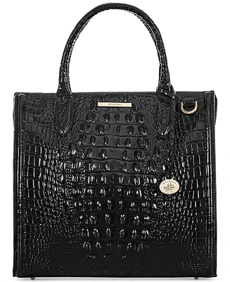 Brahmin Caroline Melbourne Embossed Leather Satchel