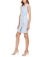 Calvin Klein Zip-Front Belted Dress