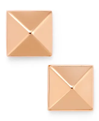 Pyramid Stud Earrings 14k Gold, White or Rose Gold