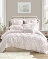 Charming Ruched Rosette Duvet Cover Set