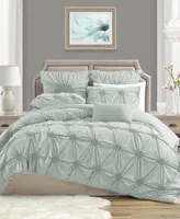 Charming Ruched Rosette Duvet Cover Set