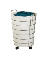 Honey Can Do Chrome Rolling Hamper