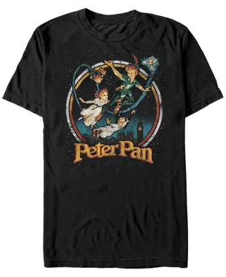 Disney Men's Peter Pan Group London Flyin, Short Sleeve T-Shirt