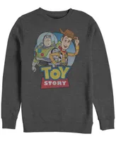 Disney Pixar Men's Toy Story Buzz and Woody Buddies, Crewneck Fleece