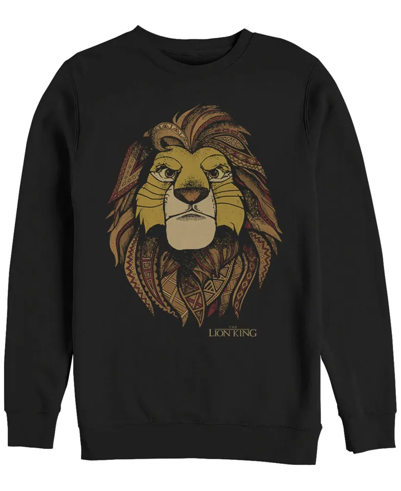 Disney Men's Lion King Noble Simba, Crewneck Fleece