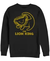 Disney Men's Lion King Simba Cave Painting, Crewneck Fleece