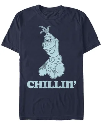 Disney Men's Frozen Olaf Chillin, Short Sleeve T-Shirt