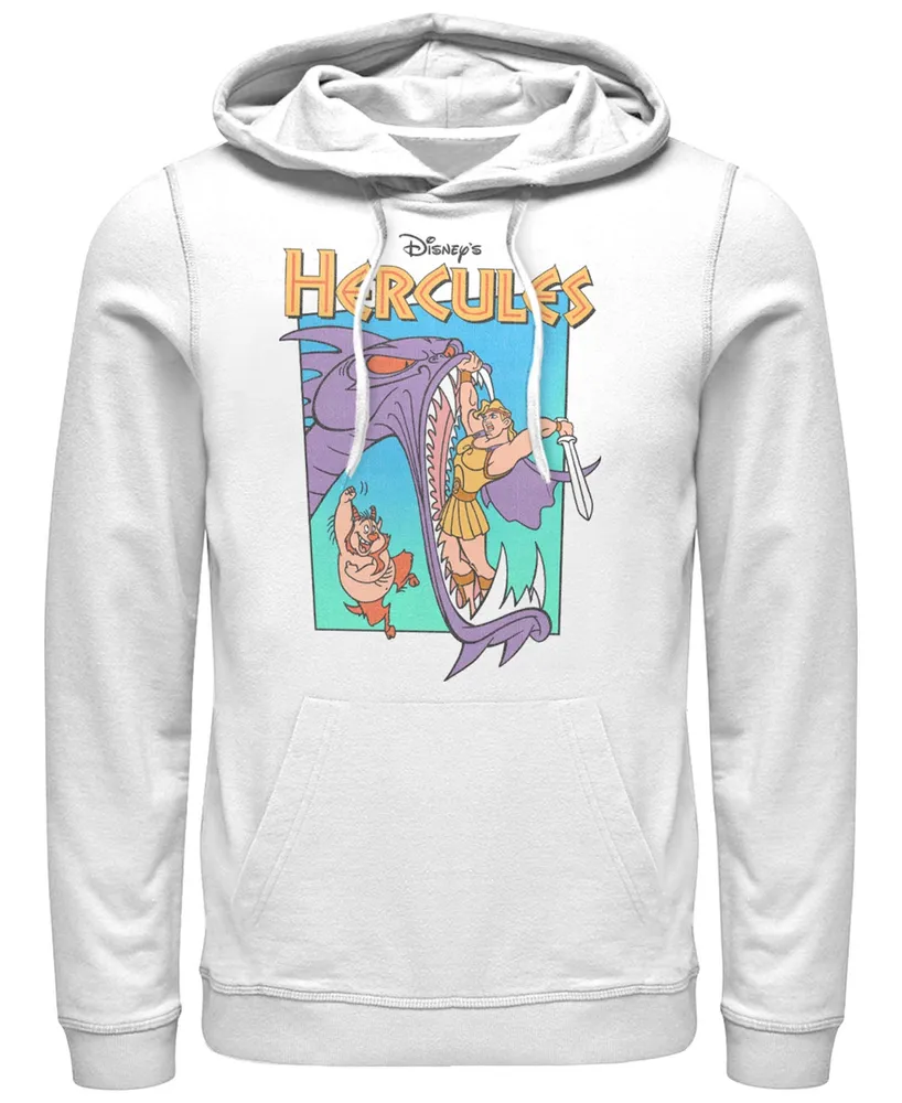 Disney Men's Hercules Hydra Battle Retro, Pullover Hoodie