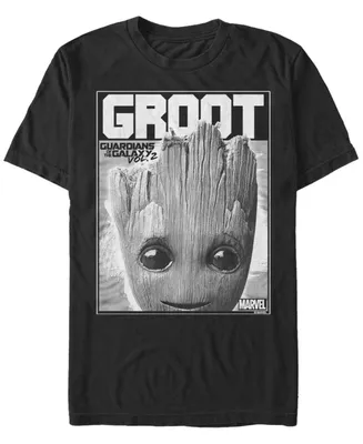 Marvel Men's Guardian of the Galaxy Groot Poster, Short Sleeve T-shirt