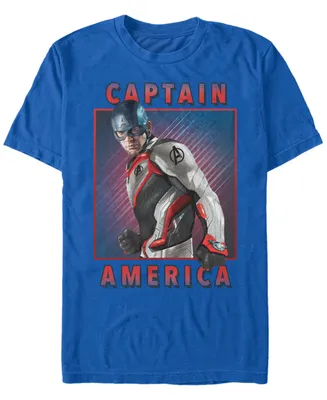 Marvel Men's Avengers Endgame Captain America Portrait, Short Sleeve T-shirt