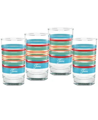 Fiesta Rainbow Radiance Stripes 7-Ounce Juice Glass Set of 4
