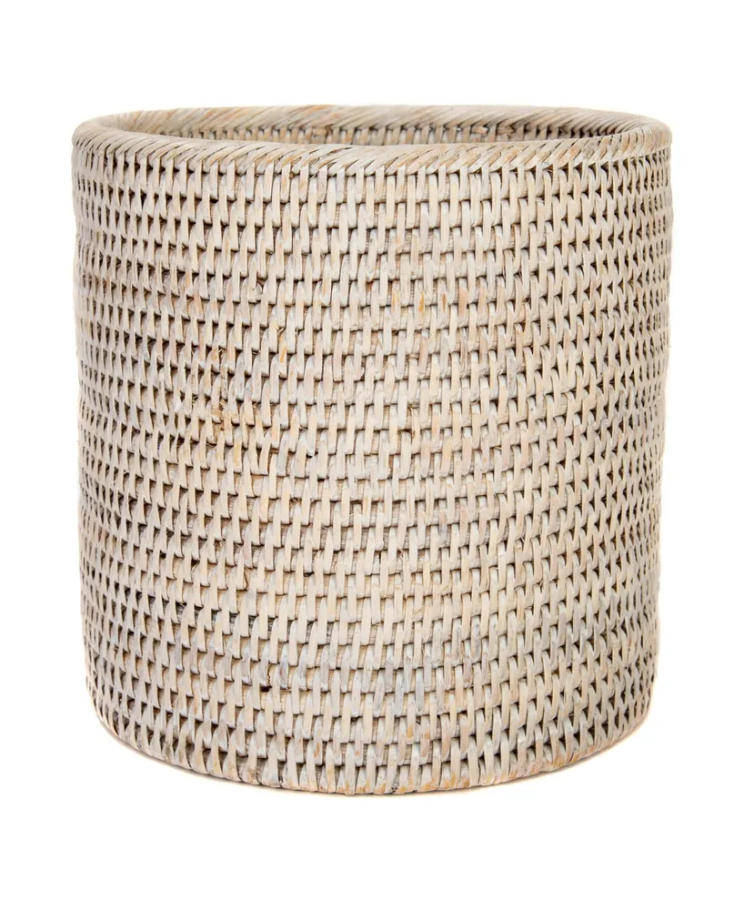 Artifacts Trading Company Rattan Round Tapered Waste Basket with