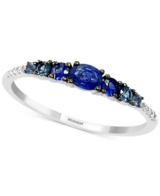 Effy Sapphire (1/2 ct. t.w.) & Diamond (1/20 ct. t.w.) Ring in 14k White Gold