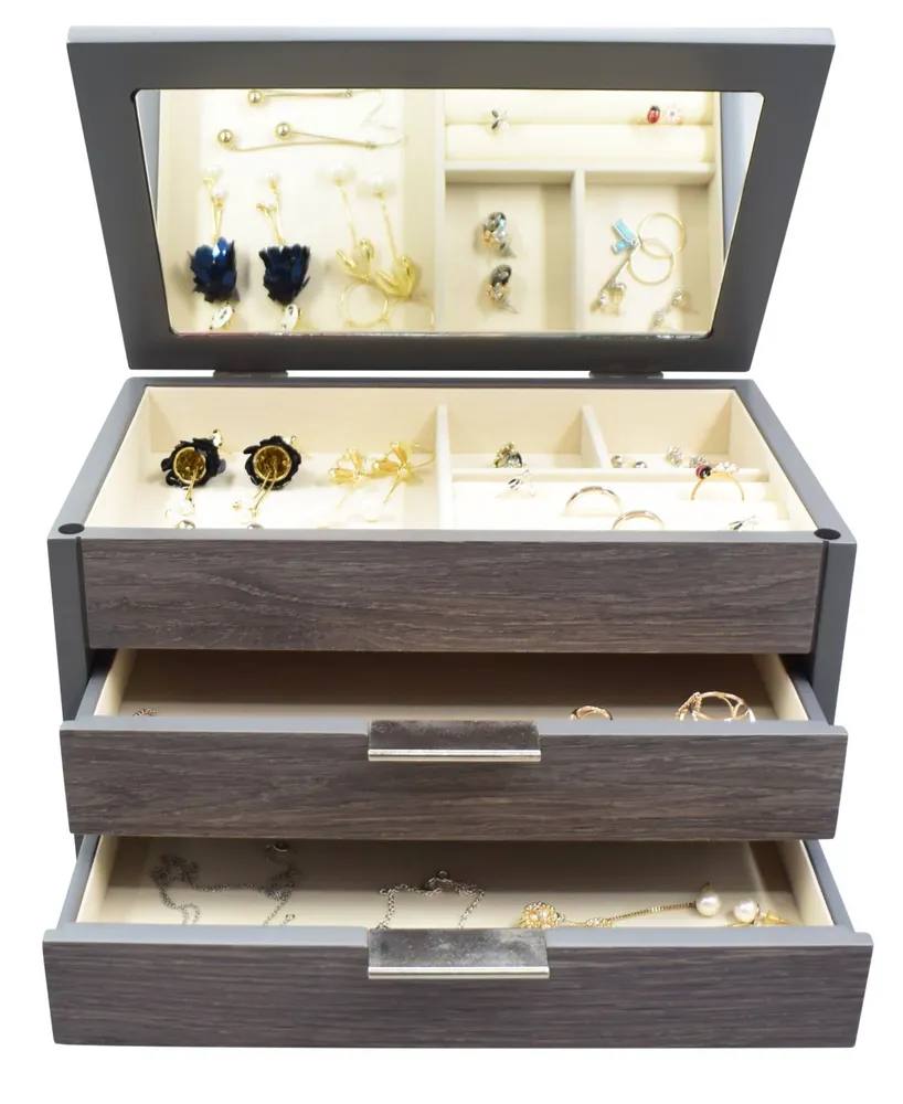 Pko Inc Distressed Wooden Jewelry Box