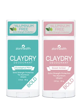Zion Health Eucalyptus Mint Plus Sweet Amber Deodorant Duo, 5.6oz