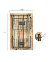 DesignStyles Two Tier Wall Mounted Magazine Holder