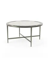 Furniture of America Porcelain Steel Frame Coffee Table