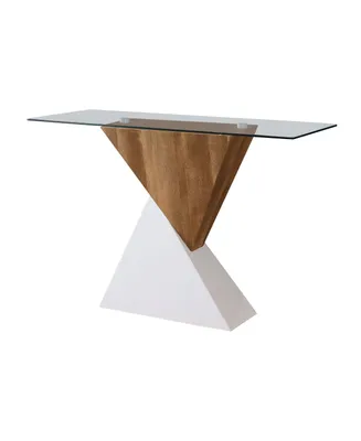 Furniture of America Kander Pedestal Base Sofa Table