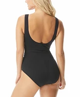 Coco Reef Contours Solitare V-Neck Underwire Tummy-Control One-Piece Swimsuit