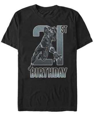 Fifth Sun Men's Marvel Black Panther 21st Birthday Short Sleeve T-Shirt