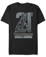 Fifth Sun Men's Marvel Black Panther 21st Birthday Short Sleeve T-Shirt