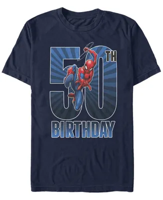 Fifth Sun Men's Marvel Spider-Man 50th Birthday Short Sleeve T-Shirt
