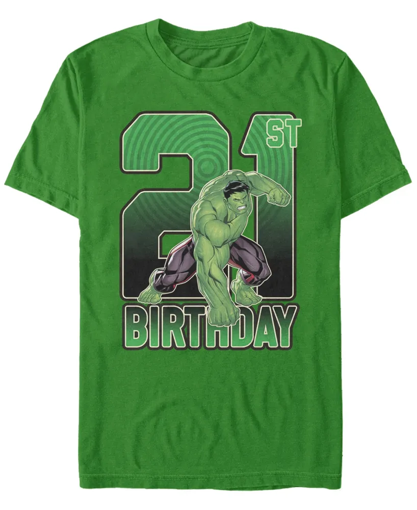 Fifth Sun Men's Marvel Hulk Smash 21st Birthday Short Sleeve T-Shirt