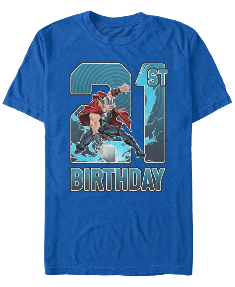 Fifth Sun Men's Marvel Thor 21st Birthday Short Sleeve T-Shirt