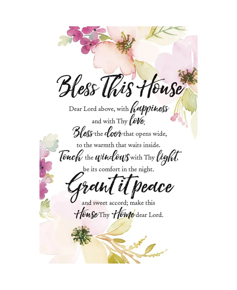 Dexsa Bless this House Woodland Grace Series Wood Plaque with Easel