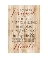 Dexsa My Dear Friend New Horizons Wood Plaque with Easel, 6" x 9"