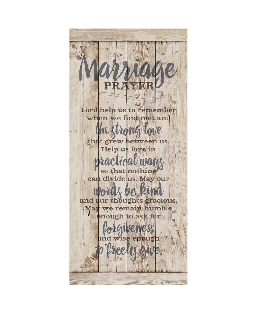 Dexsa Marriage Prayer New Horizons Wood Plaque, 5.5" x 12"