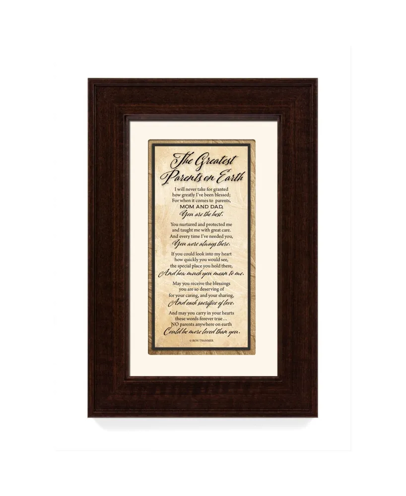 James Lawrence the Greatest Parents on Earth Traditions Framed Art, 8.5" x 12.5"