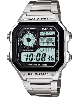 Casio Unisex Digital Stainless Steel Bracelet Watch 39.5mm