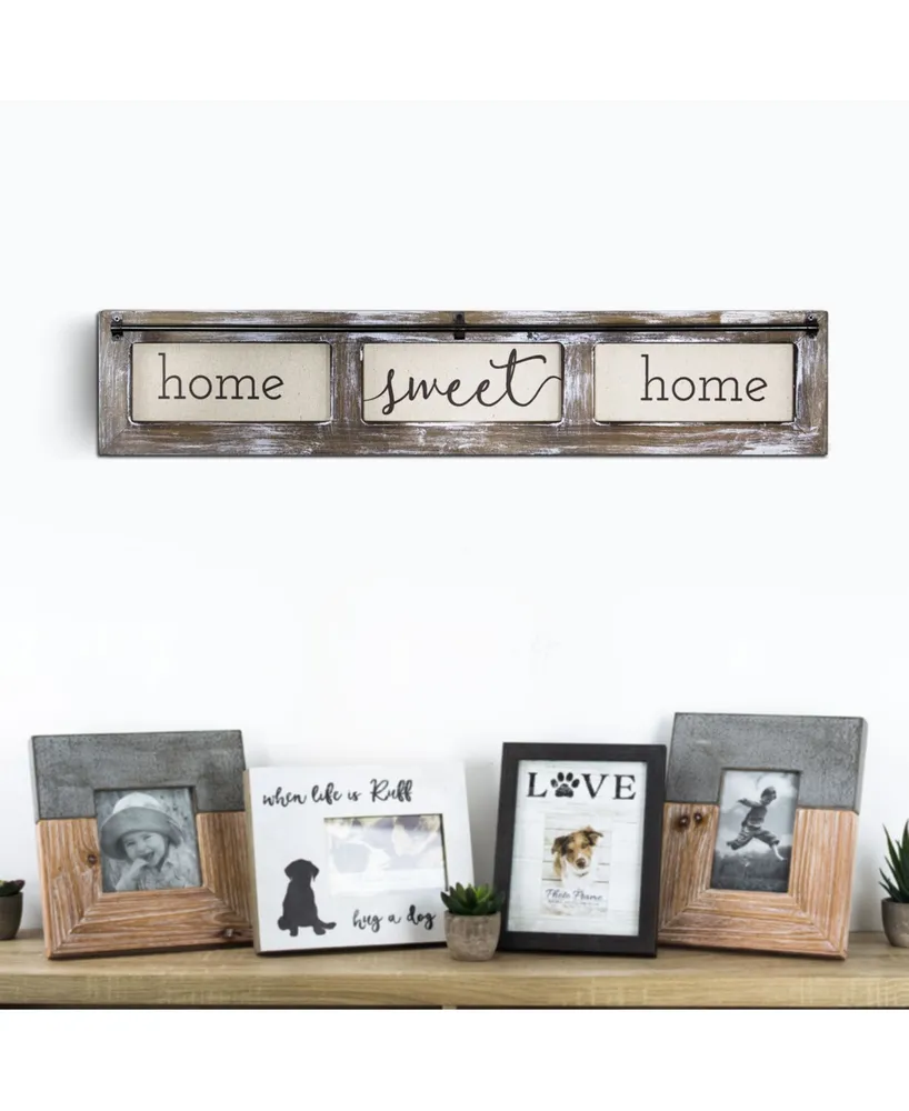 American Art Decor Home Sweet Home Rustic Wood Canvas Sign