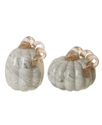 Glitzhome Set-2 Glasetset Pumpkin