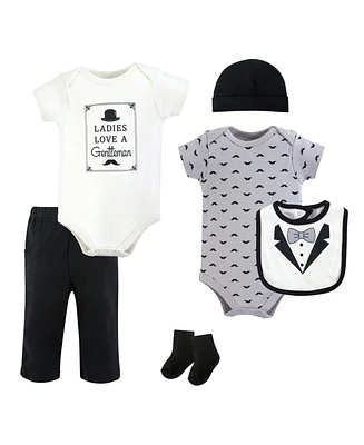 Hudson Baby Girl 2-Bodysuits, Pant, Drooler bib, Cap and a Pair of Socks