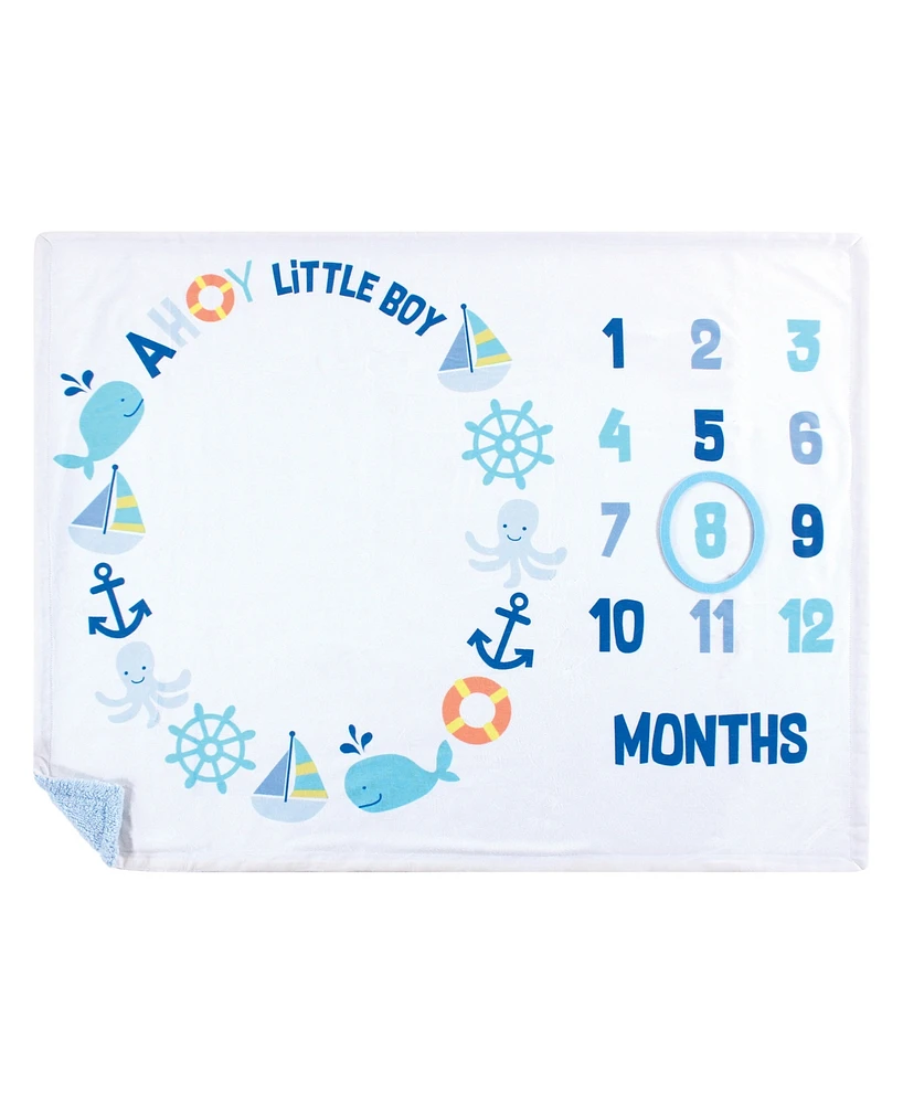 Hudson Baby Monthly Milestone High Pile Blanket