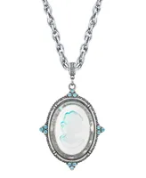 2028 Silver-Tone Crystal Accents Necklace