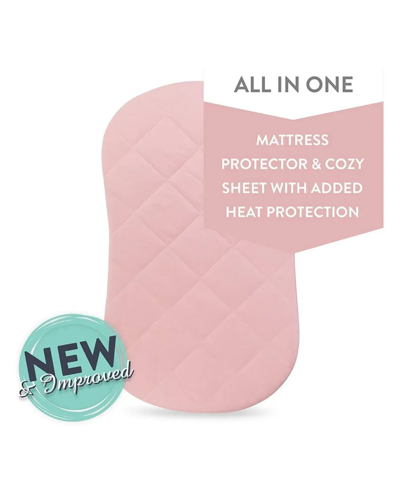 Ely's & Co. Water Resistant Quilted Hourglass Bassinet Sheet with Heat Protection