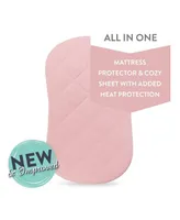 Ely's & Co. Water Resistant Quilted Hourglass Bassinet Sheet with Heat Protection