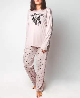 Mood Pajama Soft Feather Long- Sleeve Set