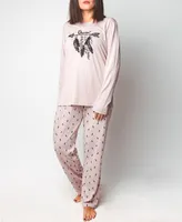 Mood Pajama Soft Feather Long- Sleeve Set