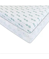 Ely's & Co. Baby Fitted Crib Sheet 100% Combed Jersey Cotton