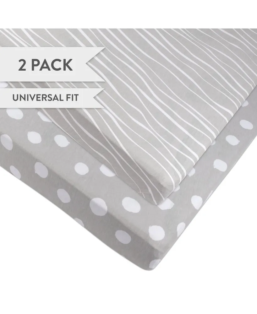 Ely's & Co. Pack N Play Portable Crib Sheet Set 2 Pack