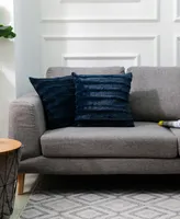 Cheer Collection Faux-Fur 2-Pack Decorative Pillows