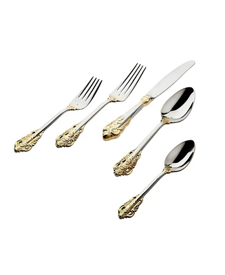 Godinger 18/10 Baroque Part gold 20-pc Flatware Set, Service for 4