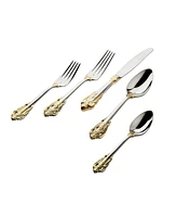 Godinger 18/10 Baroque Part gold 20-pc Flatware Set, Service for 4